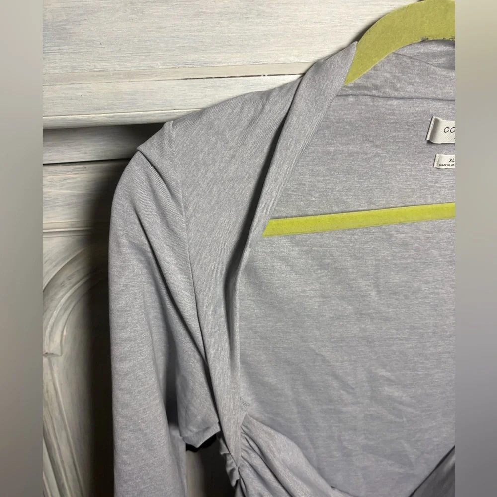 Aritzia Contour Flourish Longsleeve Top Chrome Ruched Flattering Smoothing - Picture 7 of 11